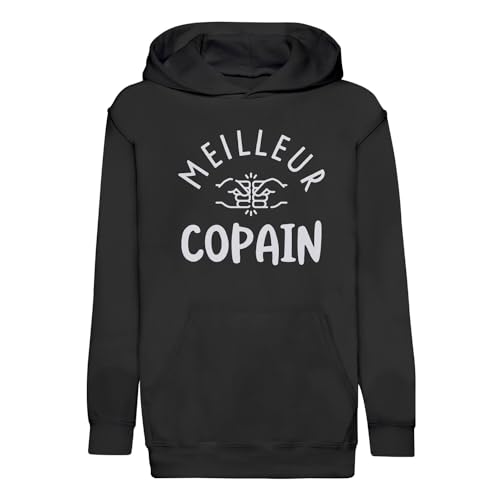 Sweat à capuche enfant meilleur copain premium pour garçon et fille