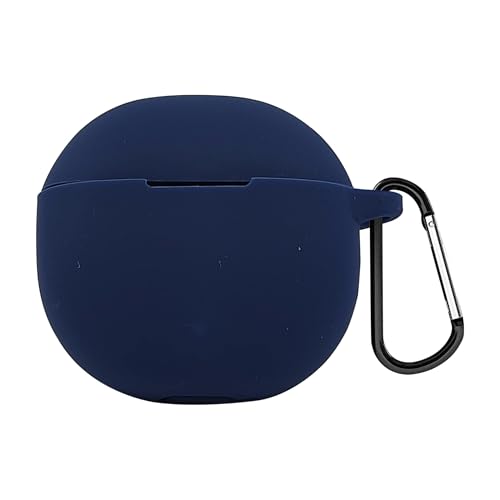 Image of GENERIC Case Cover Compatible with bAot Airdopes 181 /183 Protective Soft Silicone Case Cover with Hook (Only Cover) (Dark Blue)