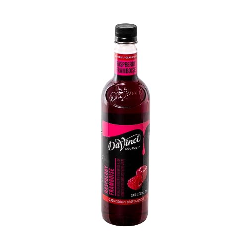 Image of DaVinci Gourmet Classic Raspberry Syrup, Keto-friendly, 25.4 Fluid Ounces (Pack of 4)