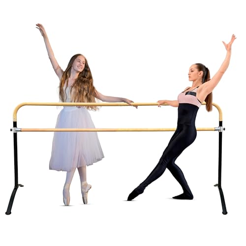 Artan Balance Ballet Barre 8ft - White Curved Double Dance Barre for Home or Studio - Ballet Bar Ideal for Stretch, Pilates, Dance and Active Workouts - Portable Barre Suitable for Kids and Adults