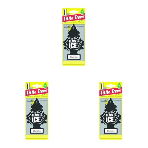Little Trees Black Ice Air Freshener (Pack of 3)