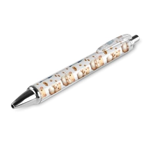GVYGVY 1 x schwarzer Kugelschreiber – Cartoon-Hamster-Nuss-Druck, 0,5 mm, Stifte für Tagebuch, Tinte, feiner Kugelschreiber zum Schreiben von Büro- und Schulbedarf