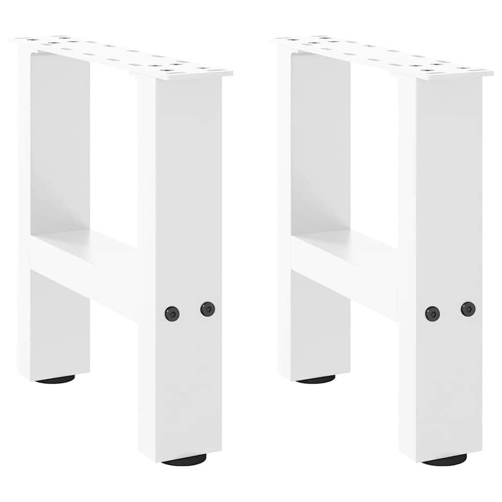 vidaXL Coffee Table Legs White 2 pcs 40x(30-31) cm Steel — image 1