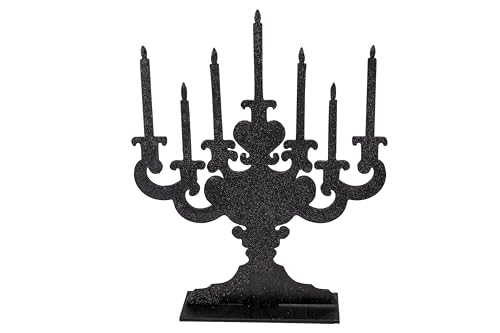 Cosy Home Chandelier en Bois Halloween, Noir, 13x4x15 cm