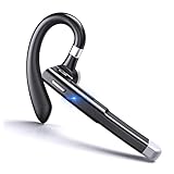 Auriculares Manos Libres, Auricular Inalámbrico Bluetooth 5.1 Negocio Auricular Conducción de CVC 8.0 Ruido con Micrófono para Conducir/Negocios/Oficina, Compatible con iPhone y Android