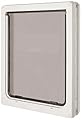Dog Mate Lockable Large Dog Door, Fast Installation, Easy Fitting, Convenient, Weatherproof, Tamper Proof, Draught Excluder, Silent, Extremely Durable - White (216 W)