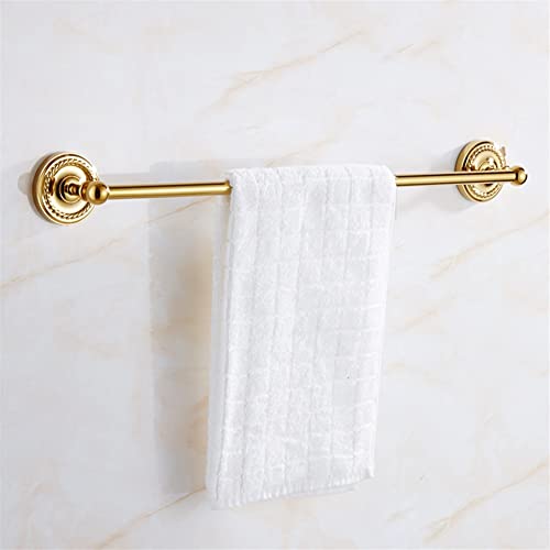Porte-serviettes de bain européen en cuivre plaqué au style chic et haut de gamme