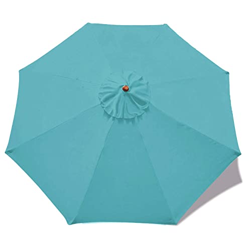 Mastercanopy Patio Umbrella 9 Ft Replacement Canopy For 8 Ribs-Turquoise #TOP14