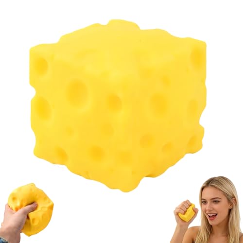 Cheese Squishy Toys Soft Kawaii Squeeze Fidget Toy for Stress Relief Cute Sensory Toy for Kids & Adults Fun Party Favors & Gifts