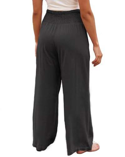 Women Long Pants Wide Leg High Waist Lounge Beach Travel Vacation Outfits3