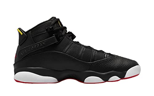 Jordan Men's 6 Rings Basketball Shoes 322992-012 (10.5, Black/White/Red, Numeric_10_Point_5)