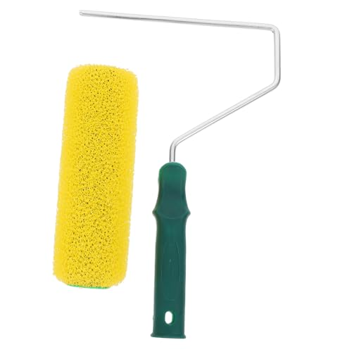 NUOBESTY Spazzola a pittura decorativa pittura murale piccolo soffitto struttura rulli di trama rulli di vernice per dipingere pareti di vernice portatile addominali Yellow