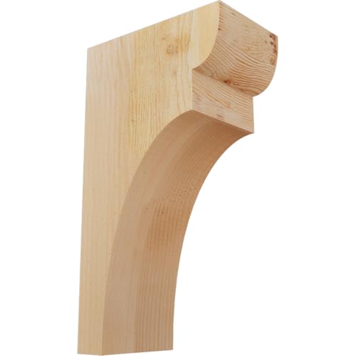 Ekena Millwork COR06X10X18YOR00RDF 6" W x 10" D x 18" H Yorktown Rough Sawn Corbel, Douglas Fir