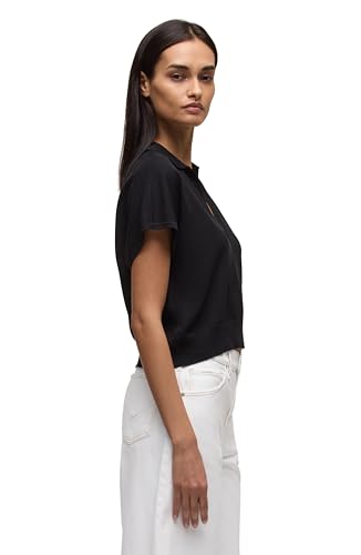 Image of HUDSON Women's Draped Collared V-Neck Sweater
