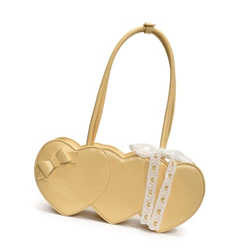 Sac à bandoulière en cœur pour femme et fille en cuir synthétique chic