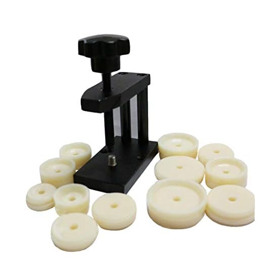 OTOOLWORLD Watch Crystal Front Back Case Cover Press Presser Closer&12 Dies Kit Watch Repair Tool