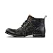 OSSTONE Moto Boots for Men Fashion lace-up Leather Chukka Boots Casual Shoes OS-6015-2-retro-black-11-R，Retro Black, Men's Size US11