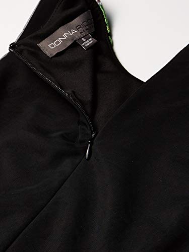 Donna Ricco Women's Sleeveless Floral Embroided Trims, Black/Multi, 6 #TOP1