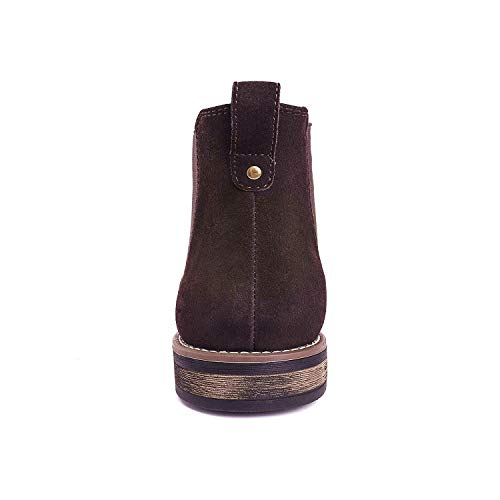 Bruno Marc Men's Suede Leather Chelsea Ankle Boots,Size 11,Dark/Brown,URBAN-06
