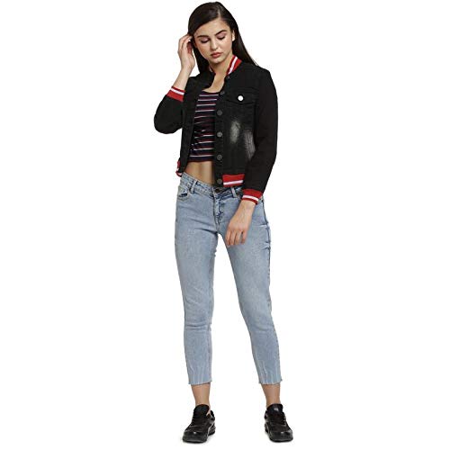 Image of Campus Sutra Women Stylish Casual Denim Jacket(AWZ19 JKDENIM01 W PLN BLRD AZ M)