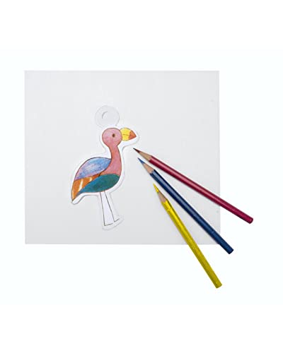 GLOREX 6 1230 704 - Schrumpffolie in A4, Set mit 5 Bogen, Transparent, zum Gestalten von individuellen Anhängern und Pins