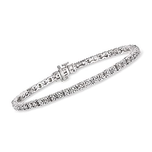 Ross-Simons 0.25 ct. t.w. Diamond Tennis Bracelet in Sterling Silver