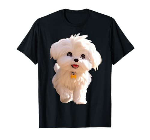Malteser Kleiner Maltese Hund Hunde Liebe Süßer Malteser T-Shirt