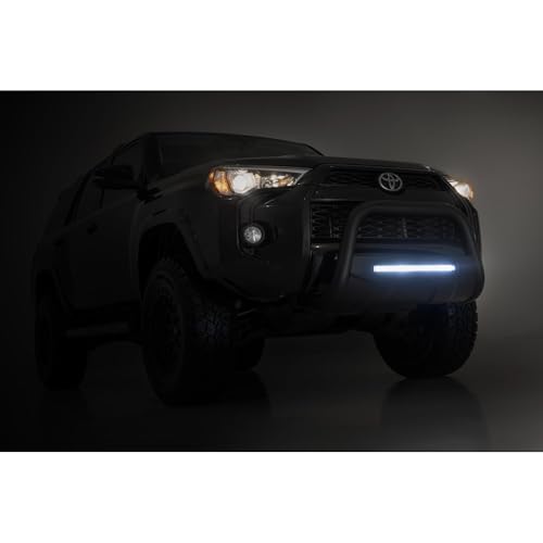 Image of Rough Country Black LED Bull Bar for Toyota 4Runner (2010-2024) - 20in LED Light Bar