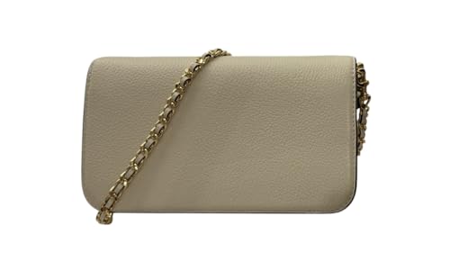 Tory Burch Women's Britten Pebble Chain Wallet W. Wristlet (New Ivory)3