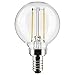 Satco 3-Watt LED E12 Light Bulbs, 2700K, 15000 Hour Rating, Dimmable