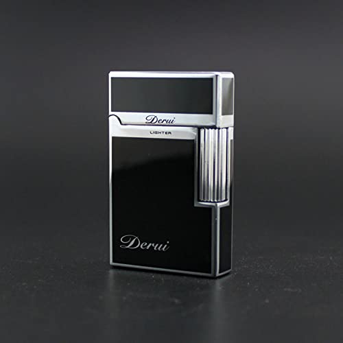 (Vendu sans gaz) Briquet portable au gaz butane rechargeable à flamme douce cadeau (Argenté) – vue 6