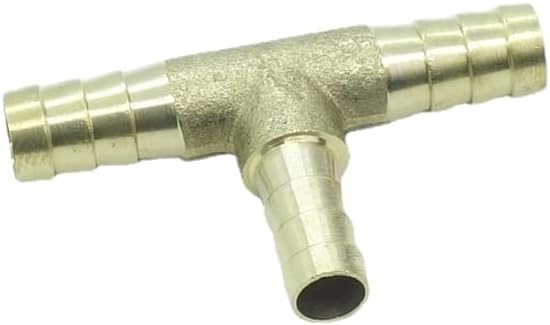 3/8" Barb x 3/8" Barb x 1/4" Male NPT Hose Barb Tee Fitting Brass Pipe T Barbed Connector 3 Way Adapter 3 Pcs