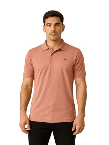 Image of Force NXT Men's Premium Microfiber Fabric Solid T-Shirt | Polo Neck Half-Sleeves T-Shirt for Men | Label Free with Anti-Static for Daily Uses