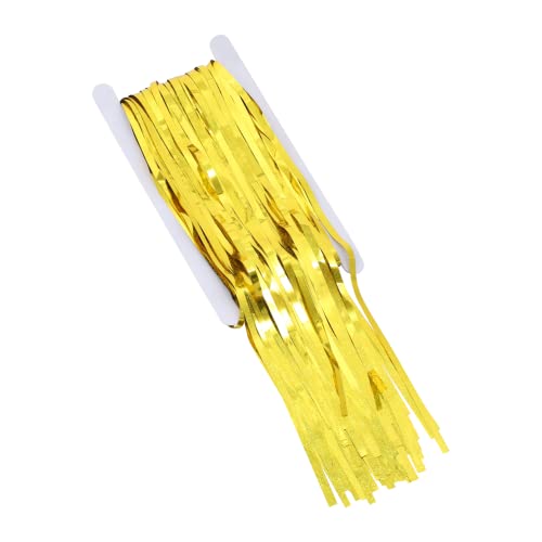 PRETYZOOM Rain Effect Silk Door Curtain 2.45m Tassel Curtains Fringe Decor Add Glamour to Your Celebration