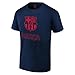 Icon Sports Barcelona FC Soccer Tee - Officially Licensed Unisex Adult Cotton Short Sleeve T-Shirt 94 Navy M