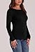 WIHOLL Long Sleeve Thermal Shirt Women Trendy Fall Fashion 2025 Tops Round Neck Flowy Plain Blouses Winter Warm Clothes Clothing Black M