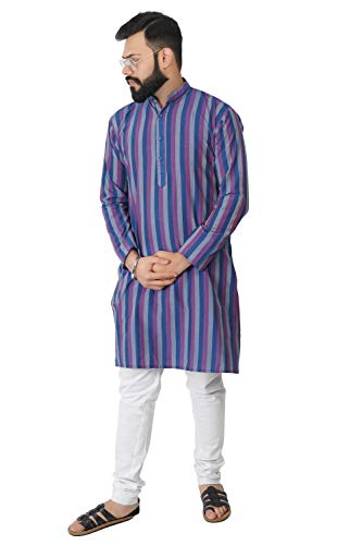 Image of Men's Cotton Long Kurta (Broad Lining)