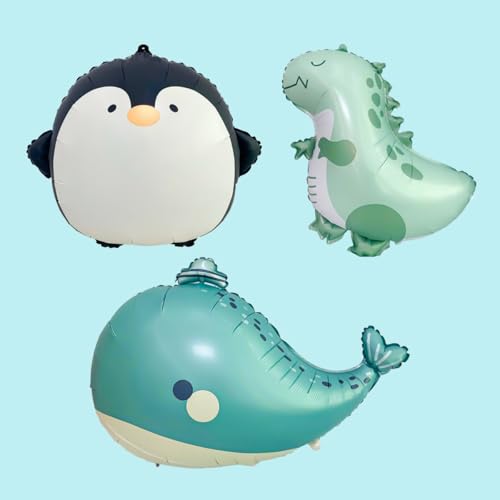 Image of Penguin Balloons Penguin Foil Birthday Balloons Animal Theme Balloon 2pcs | Animal Balloon Children Birthday Party Decoration Baby Shower Supplies 2pcs