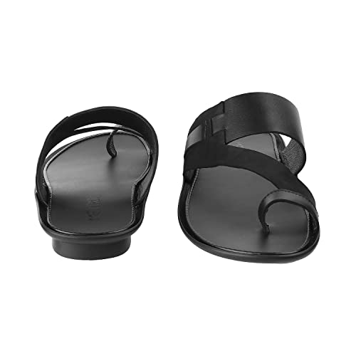Metro Men Leather Thong Slipper | Chappal | Open Sandal