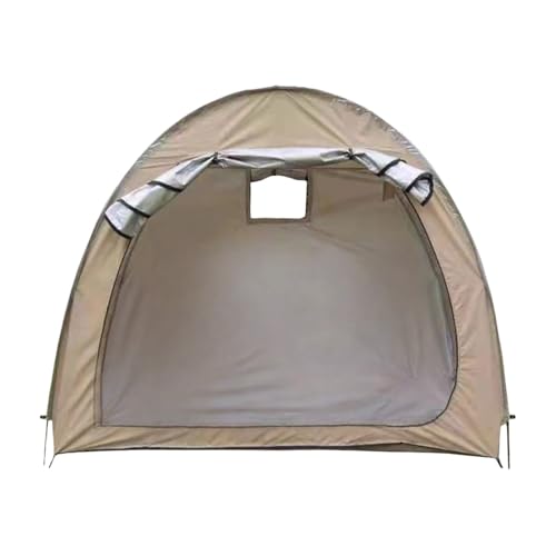 Yobuisg バイクハウス/バイクテント、広いスペース、1?4人用/大型バイク保管庫 屋外保管庫/折りたたみ式 防水オックスフォード生地 防風性、防水性、紫外線防止、耐摩耗性、耐久性 組み立てが簡単 (200*80*165cm,カーキ)