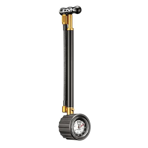 Lezyne Shock Drive Dämpferpumpe, Black/Gold, 258 mm