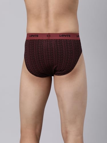 Image of Levi's 021 Brief for Men | Cotton Stretch Fabric | Printed Men's Underwear | Breathable | Anti-Roll Waistband | Extra Supportive Gusset | Functional Fly | Dual Layer 3D Pouch | Tagless | Pack of 2