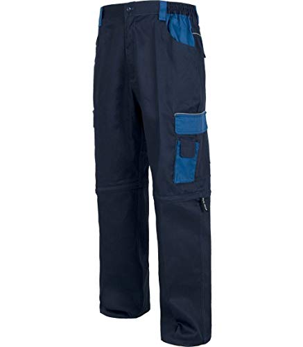 WORKTEAM Pantalón Desmontable, Multibolsillos y Bicolor. Un pantalón de montaña o de Trabajo Ideal.