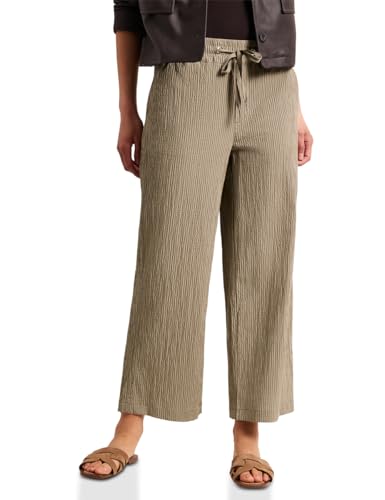 Pantalon femme jambes larges et extensibles Street One 3817737 confort anti-plis