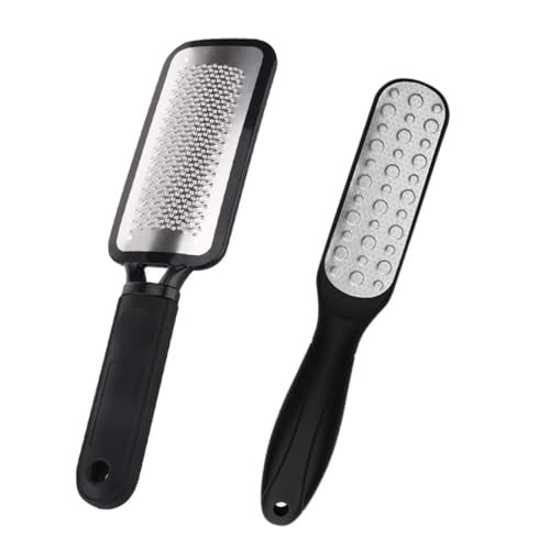 OFFIGAM 2Piezas Placas de Raspado Pies Removedor de Muerta y Durezas Herramienta Multifuncional de Cuidado de Pies Inoxidable