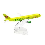 YINGSHAN Modèle réduit d'avion 1:400 Adapté pour Air S7 Airlines Airbus A320 Alliage Métal Modèle Avion À Collectionner Modèles d'avion Cadeau Collection d'avions