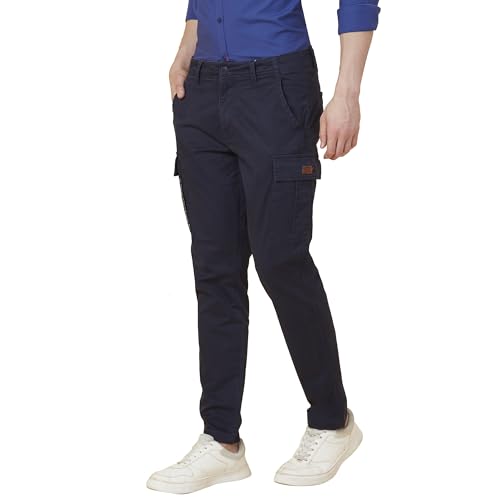 Image of Being Human Beige Cropped Fit Chinos for Men Clothing