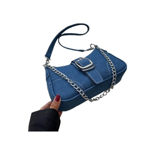 Chic Canvas Crossbody Bag for Women, Trendy Chain Strap Shoulder Bag, Fashionable Bucket Bag with Adjustable Strap2