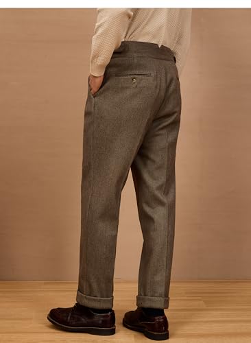 Men's Velvet Pants Dress Pant with Pockets Long Trousers Casual Formal Autumn Winter2