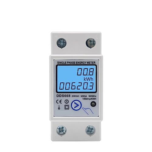 Wattmètre électricité numérique avec grand écran LCD rétroéclairé